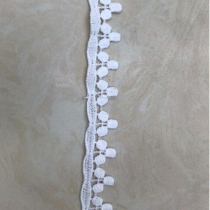Dentelle de soie de lait 23 #, dentelle de polyester / nylon, dentelle de coton