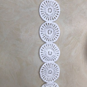 Dentelle de soie de lait 23 #, dentelle de polyester / nylon, dentelle de coton