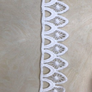 Dentelle de soie de lait 23 #, dentelle de polyester / nylon, dentelle de coton