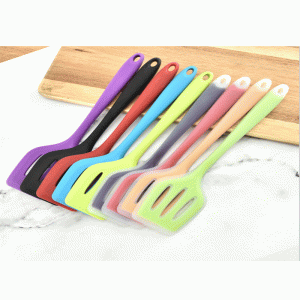 Ustensiles de cuisine en silicone translucide pelle en silicone pot haute température antiadhésif pot spécial fuite fuite pelle silicone bœuf pelle friture pelle