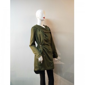 VESTE IRRÉGULIÈRE KHAKI POUR FEMMES RLWJ0001