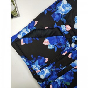 MANTEAU POUFFE IMPRIMÉ FLORAL POUR FEMME RLWPC0006