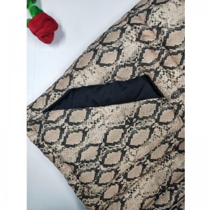 MANTEAU REMBOURRÉ IMPRIMÉ SERPENTINE POUR FEMMES RLWPC0008