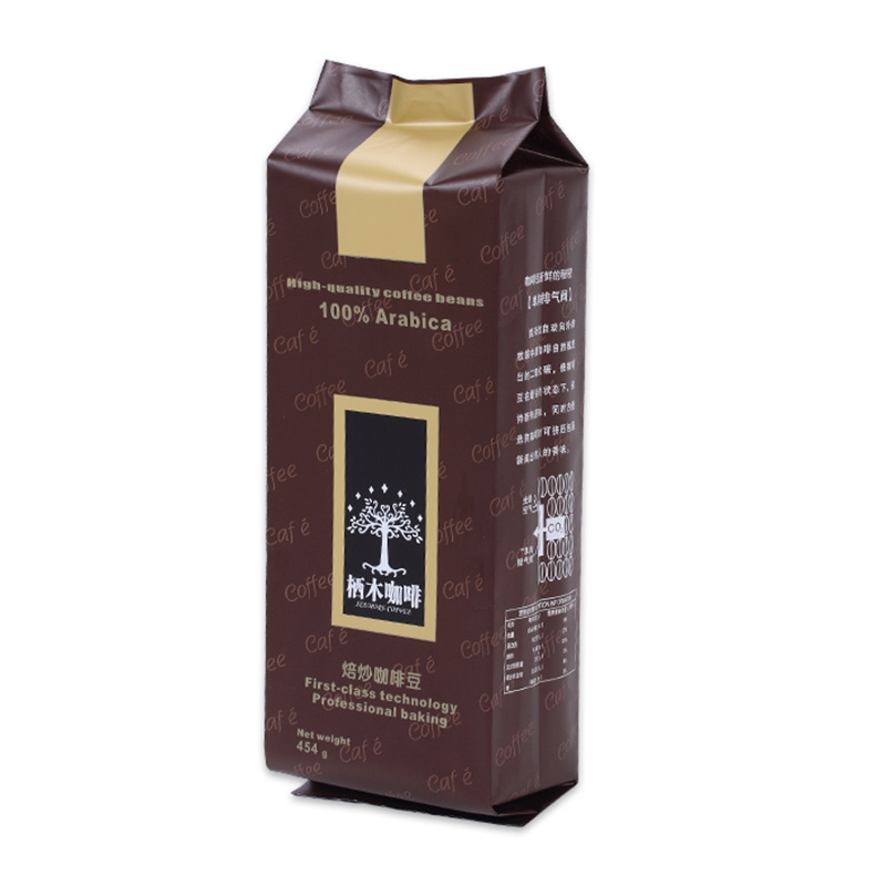 Sac de café Ziplock d'emballage de sac de café avec la valve de cravate de valve imprimée biodégradable biodégradable d'évent de sacs à café la coutume imprimée fond plat