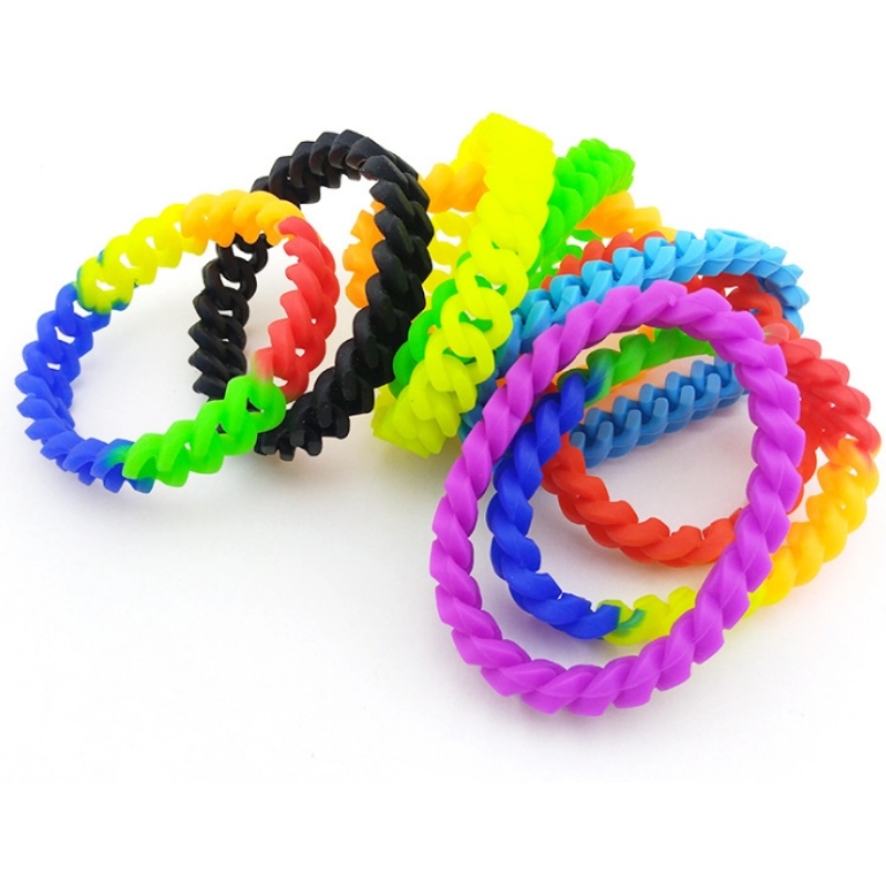 Bracelets tressés en silicone