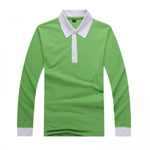 Chemise à manches longues avec col contrasté