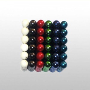 Sphère colorée personnalisée d'aimant éducatif de taille N35 NdFeB éducatif