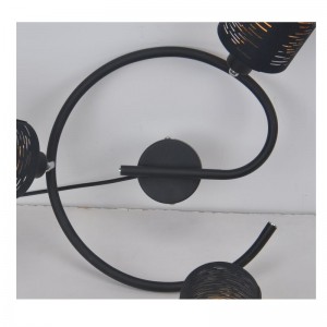 spot light-3LT avec abat-jour en tissu découpé au laser