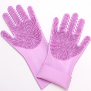Gants en silicone pour la vaisselle, isolation thermique, brosse anti-dérapante et anti-usure pour le nettoyage de la cuisine