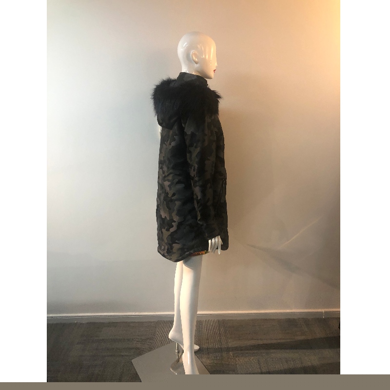 MANTEAU À CAPUCHE CAMO POUR DAMES RLWPC0040