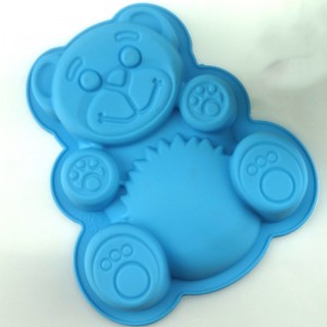 Silicone moule à gâteau petit ours unique surdimensionné moule à gâteau rose monotrou grande plaque de cuisson plaque de cuisson bricolage outil de cuisson