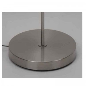 Lampadaire moderne avec abat-jour en tissu, abat-jour noir à l'intérieur doré