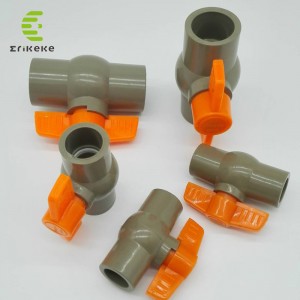 Le robinet à tournant sphérique en PVC à poignée papillon à haute pression