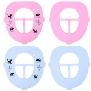 Nouveau silicone antibactérien siège de toilette pad ménage imperméable facile nettoyage voyage portable siège de toilette anneau