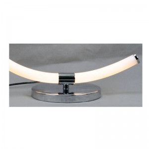 Lampe à poser LED avec tube acrylique en forme de C