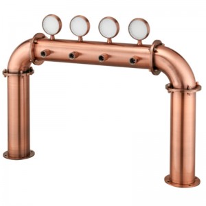 Bière Equipement de distribution Bar Restaurant Colonne viticole haut de gamme 4 trous Type de porte Tour à vin Avec Lampe PVD