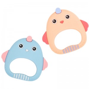 Silicone gomme bébé gomme de poulet mignon main anti-morsure apaiser molaires jouets produits pour la mère et l'enfant