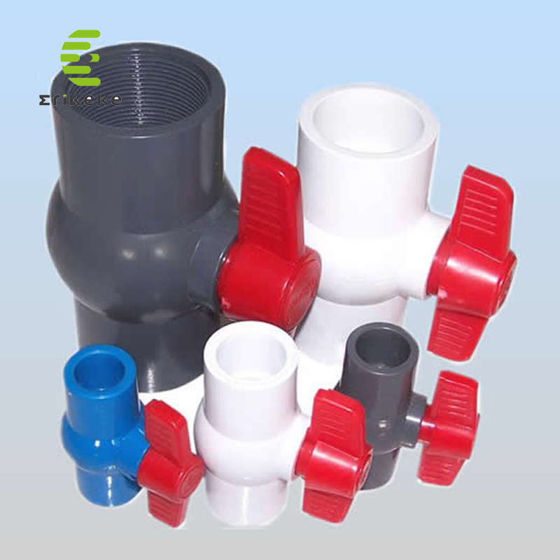 Vannes à boisseau sphérique compactes en PVC pour eau de boisson