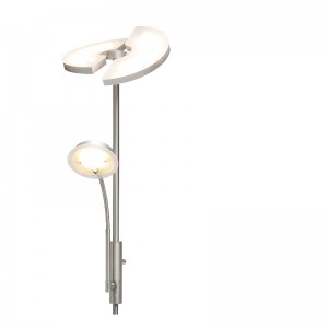 Lampadaire LED haute tension mère et fils avec dalle LED semi-ronde