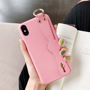 Etui de téléphone avec bandoulière en cuir classique