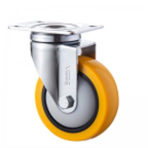 Boîtier de chrome moyen, roue de TPE orange