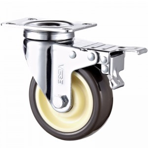 Boîtier de chrome moyen, diamètre bleu et roue TPE