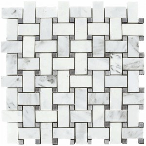 Carreau de mosaïque Bianco Carrare poli blanc 3\/4 penny