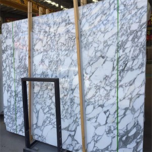 Dalle de marbre blanc Bianco arabescato