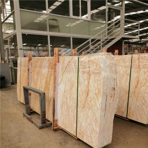 Dalles de marbre araignée d'or