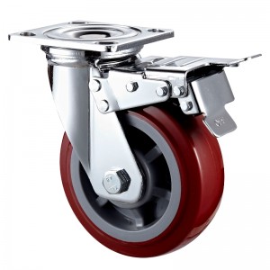 Usage intensif - Boîtier chromé avec roue en TPE noir1