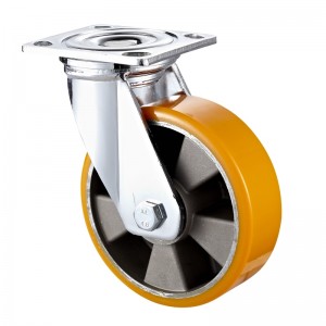 Usage intensif - Boîtier chromé avec roue en TPE noir2