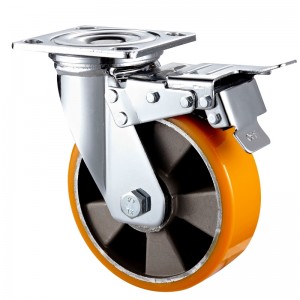 Usage intensif - Boîtier chromé avec roue en TPE noir2