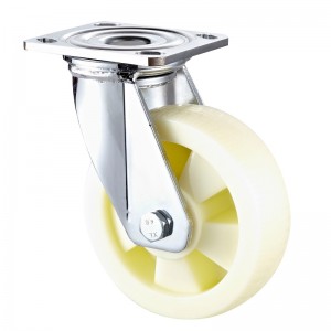 Usage intensif - Boîtier chromé avec roue en TPE noir4