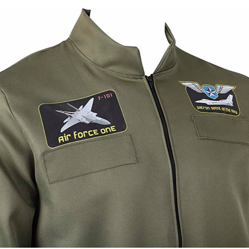 Combinaison de pilote de combat pour pilote de la Force aérienne pour hommes avec costumes et poches brodées