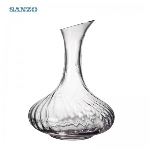 Décanteur de vin turquoise fait main, en cristal soufflé et sans plomb, fait à la main