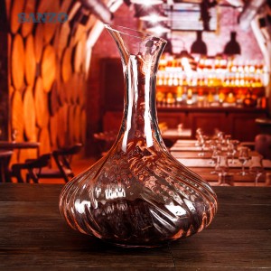 Décanteur de vin turquoise fait main, en cristal soufflé et sans plomb, fait à la main