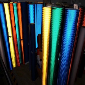 ruban de sécurité réfléchissant rouge et blanc