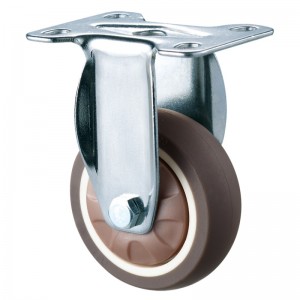 Usage léger - Boîtier chromé avec roue TPR à bande de roulement souple 14