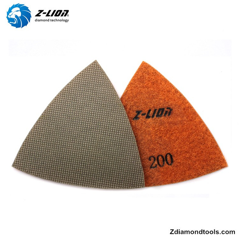 Plaquettes diamantées ZL-123ET en triangle pour sol en béton