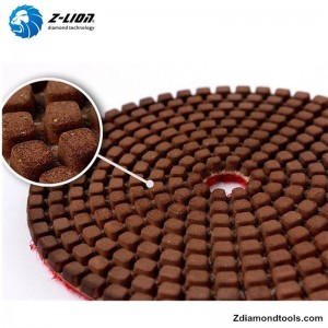 ZL-123F tampons en résine de diamant avec remplissage en cuivre pour pierre