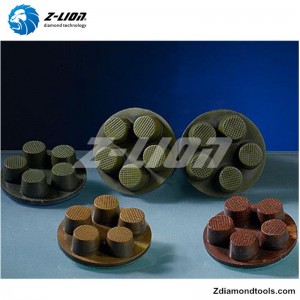 ZL-16Q Tampons de polissage diamantés en résine, 2 pouces, pour béton