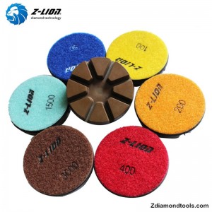 Plaquettes de diamant dur hybrides résine ZL-16A de 3 pouces pour béton