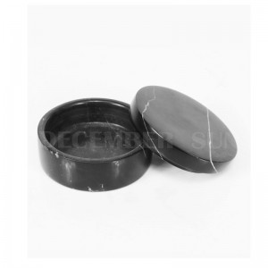 Salière en marbre noir