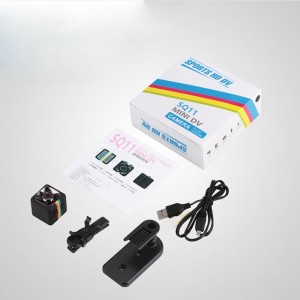 Mini caméra de poche portable Real HD 720P SQ11 avec un angle de vue de 140 degrés