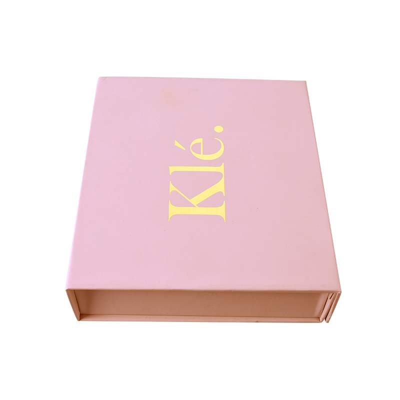 Emballage fait sur commande pliant la grande boîte-cadeau de carton de papier simple de luxe de rose d'or magnétique