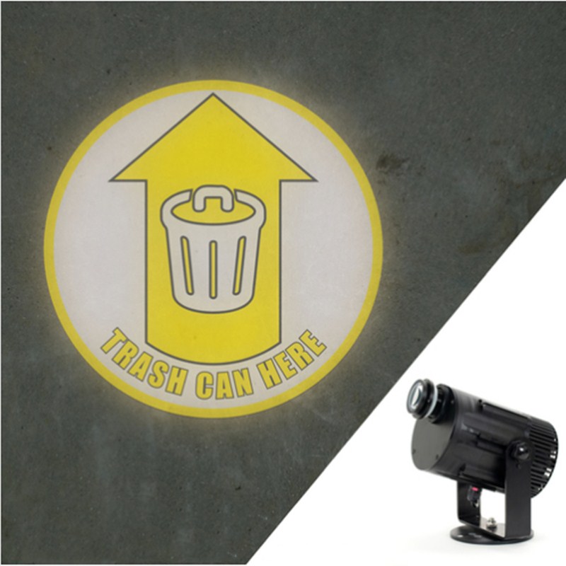 Lampe de projecteur gobo personnalisée avec panneau d'avertissement pour la sécurité d'entrepôt avec zoom manuel