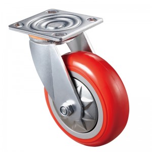 Heavy Duty - Boîtier chromé avec roue TPE rouge3