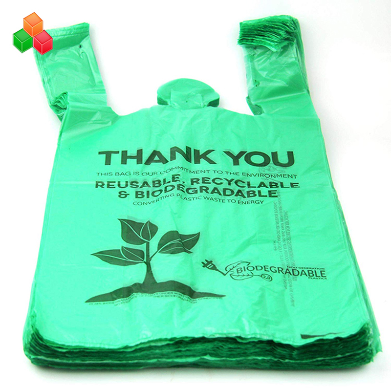 La poubelle en plastique biodégradable non toxique 100% compostable de pe + d2w refuse le rouleau de sac à provisions