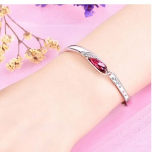 Bracelet en argent sterling avec pierres précieuses pour zircones et zircons cubiques 925 101