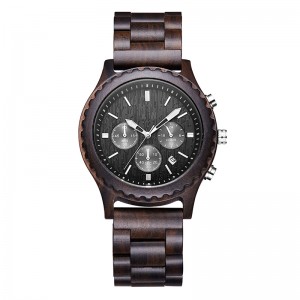 Cadeaux de luxe mode montre en bois hommes casual militaire horloge masculine